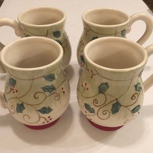 Vintage Pfaltzgraff Pepperberry 4 Mugs
